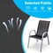 Costway Set of 4 Patio Dining Chairs Stackable Armrest Space Saving Garden Black